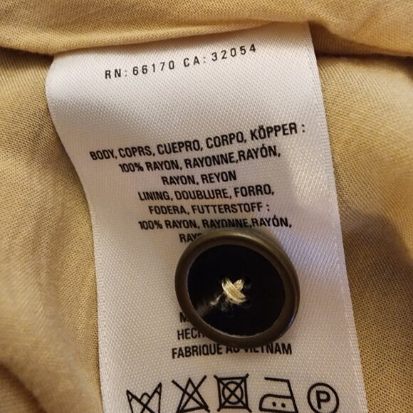 Anthropologie Leopard Print Maxi Dress, Button Front Flutter Sleeve Size 10P - Picture 9 of 9